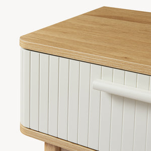 Konsolentisch Ferrersp z 2 szufladami 100x40x80 cm dąb/sandfarben [en.casa]