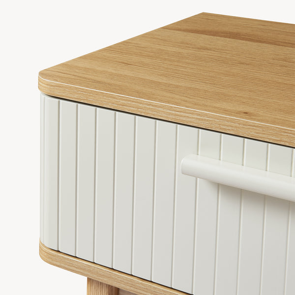 Konsolentisch Ferrersp z 2 szufladami 100x40x80 cm dąb/sandfarben [en.casa]