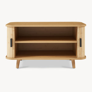 Szafka na buty z poduszką do siedzenia Tvedestrand 50x80x40 cm bambus/beżowy [en.casa]