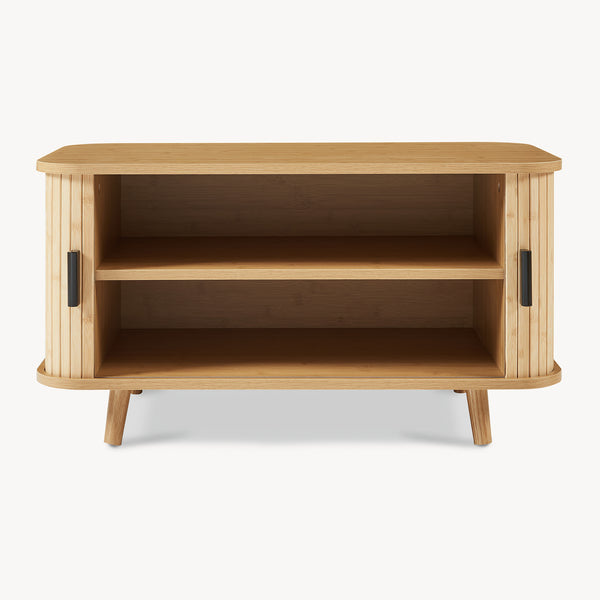 Szafka na buty z poduszką do siedzenia Tvedestrand 50x80x40 cm bambus/beżowy [en.casa]