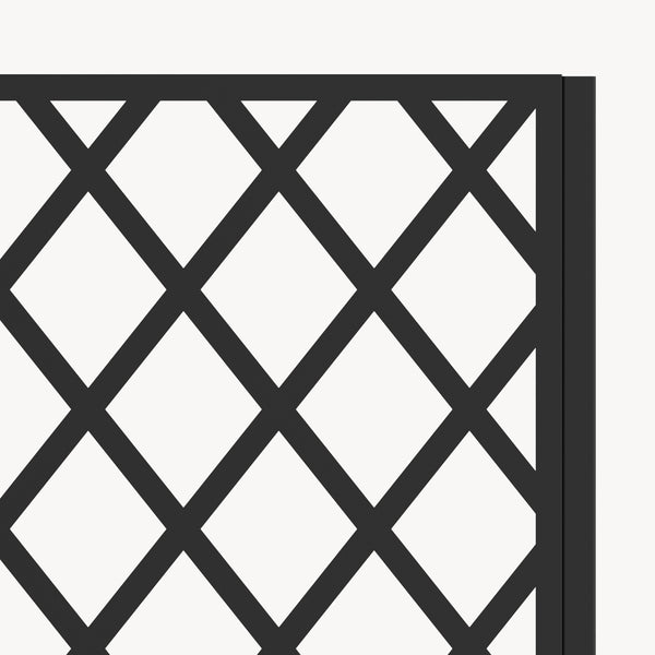 Ścianka działowa Malja ze skrzynką na kwiaty stal 190x82x38 cm czarna [casa.pro]