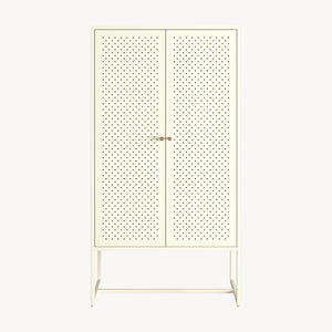 Highboard Viitasaari 150x80x40 cm stal kremowobiały [en.casa]