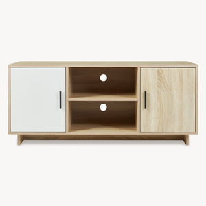 Szafka RTV Kenta 120x39x52 cm Sonoma-dąb/ biały [en.casa]