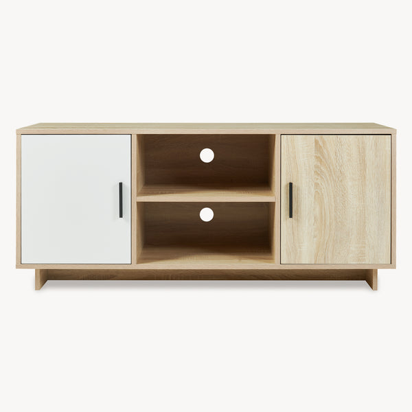 Szafka RTV Kenta 120x39x52 cm Sonoma-dąb/ biały [en.casa]