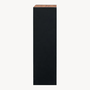 Regał na książki 'Trond' z 3 otwartymi półkami 80 x 30 x 23 cm Czarny / wygląd orzecha włoskiego