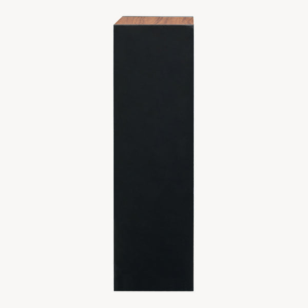 Regał na książki 'Trond' z 3 otwartymi półkami 80 x 30 x 23 cm Czarny / wygląd orzecha włoskiego