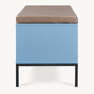 Ławka na buty Colwyn 80x40x45 cm Niebieska [en.casa]