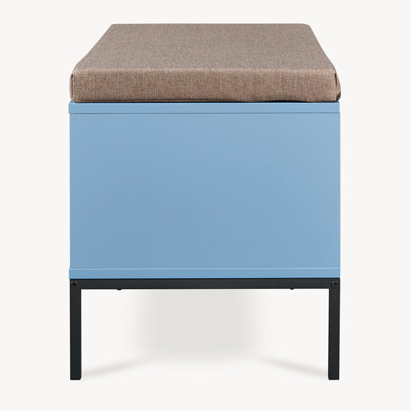 Ławka na buty Colwyn 80x40x45 cm Niebieska [en.casa]