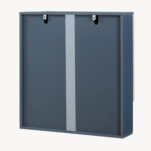 Szafka z lustrem Svanes 58x56x13 cm Ciemnoszary/Naturalny [en.casa]
