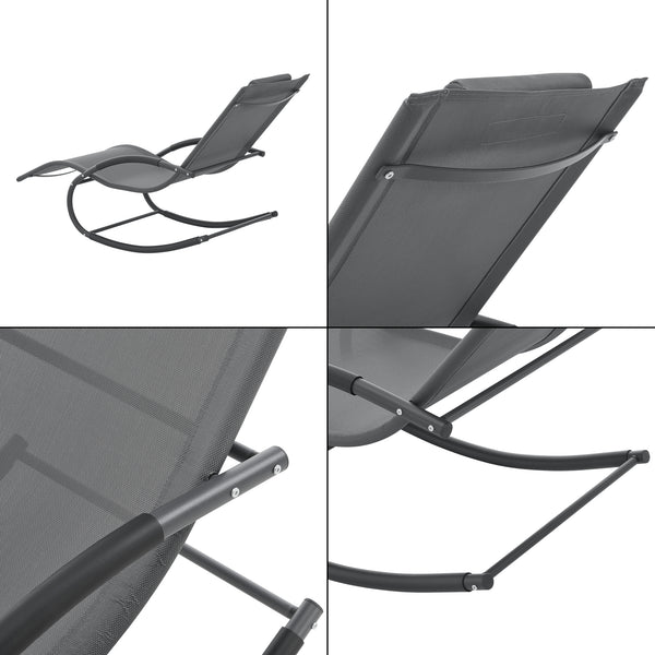 Leżak bujany Tarent 150 kg ciemnoszary [en.casa]