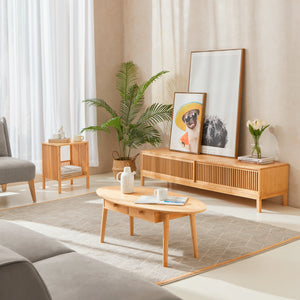 Stolik kawowy Harboøre bamboo nature [en.casa]