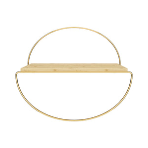 Półka ścienna Mynämäki 39x16x17 cm w kolorze złotym [en.casa]