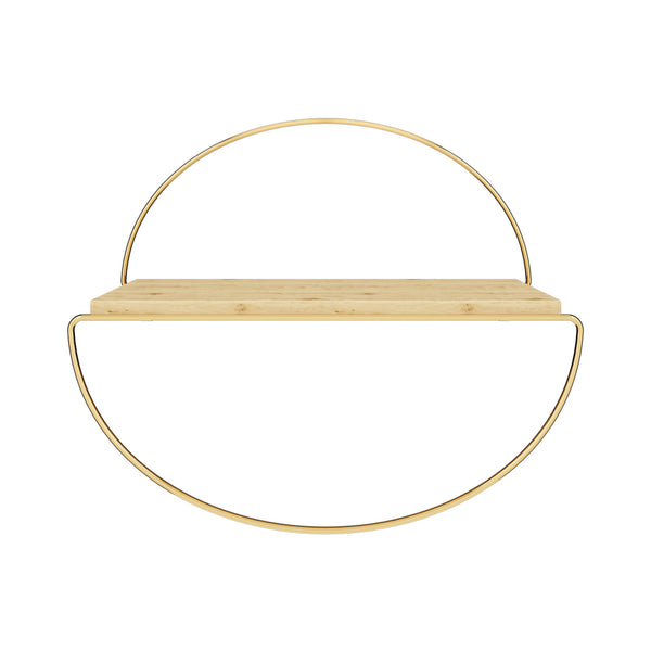 Półka ścienna Mynämäki 39x16x17 cm w kolorze złotym [en.casa]
