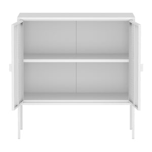 Kredens Castelli 82,5 x 80 x 40 cm stal biały [en.casa]
