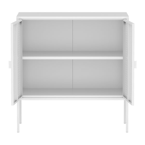 Kredens Castelli 82,5 x 80 x 40 cm stal biały [en.casa]