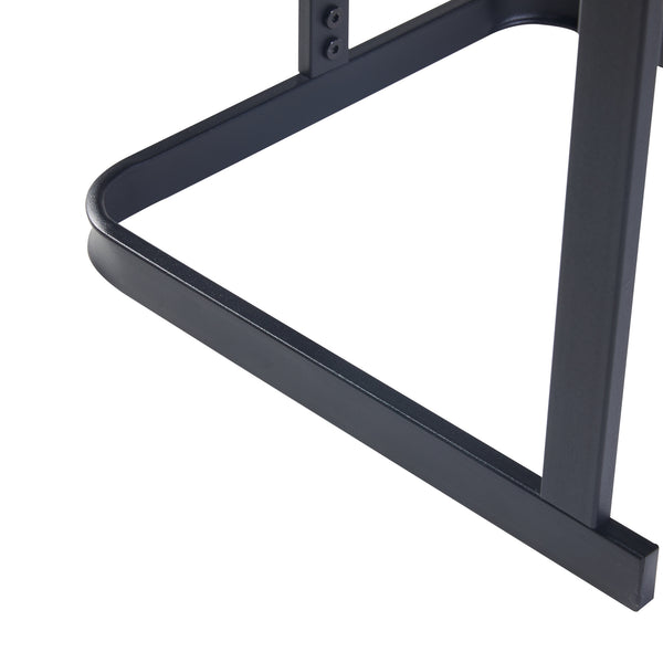 Stolik kawowy Laxå zestaw 2 szklanych i metalowych stolików czarny [en.casa]