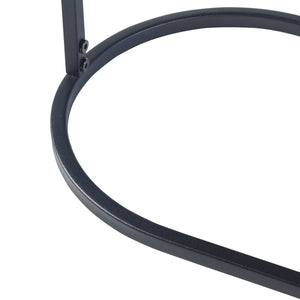 Stolik boczny Luleå ze szklanym blatem czarny [en.casa]