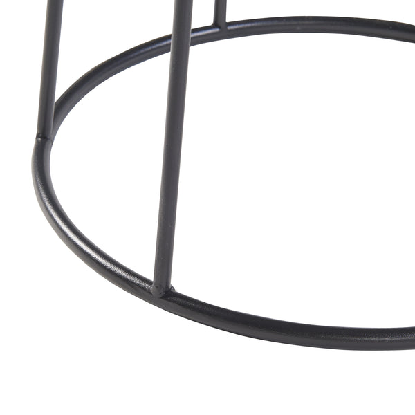 Stojak na rośliny Nesseby zestaw 2 metalowy czarny [en.casa]