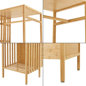 Wieszak na płaszcze Varanger 185x100x45 cm bambus [en.casa]