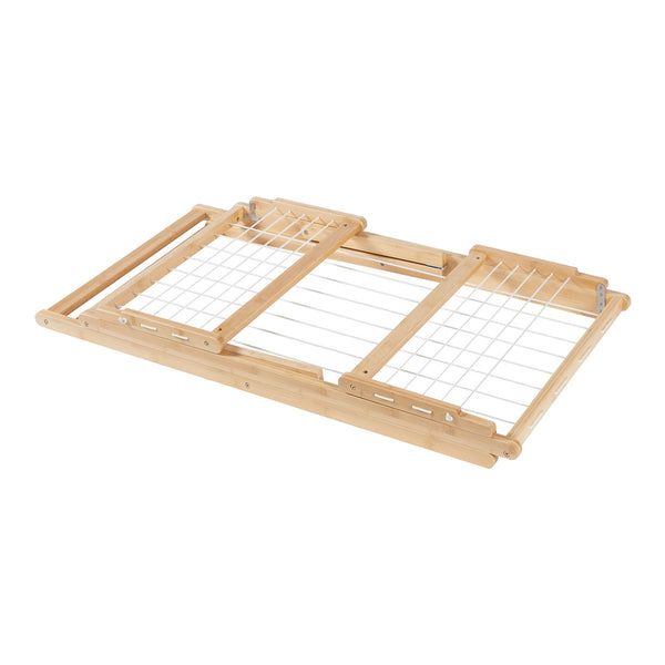 Składany konik na ubrania Fakala 154x59x82 cm bambus [en.casa]