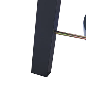 Stolik kawowy Taivalkoski 120x43x40 cm czarny/rattanowy [en.casa]