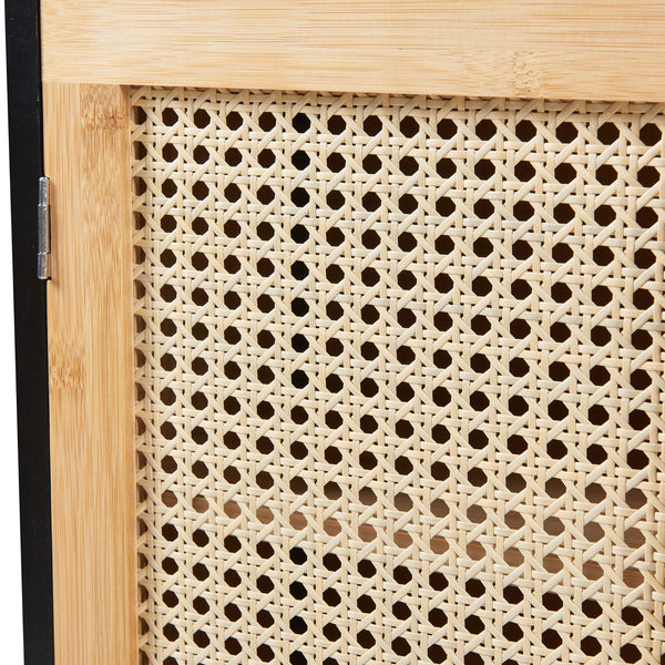 Szafka łazienkowa ścienna Tervola 60x60x20 cm czarna/bambus [en.casa]