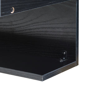 Gauldal półka ścienna 57x30x32 cm czarna [en.casa]