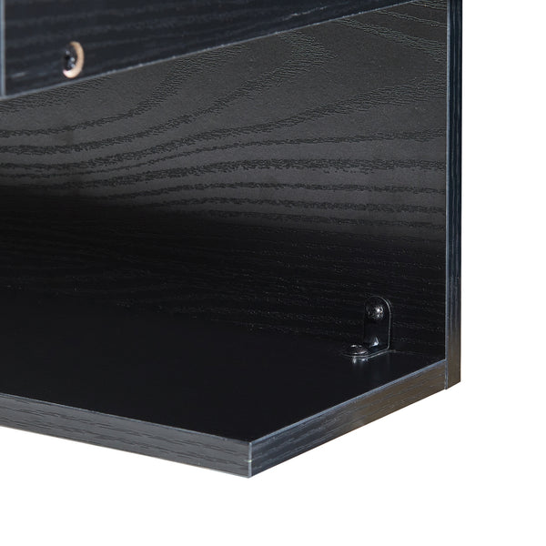 Gauldal półka ścienna 57x30x32 cm czarna [en.casa]