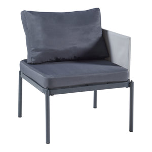 Accettura zestaw mebli ogrodowych 3-częściowy aluminium szary [casa.pro]