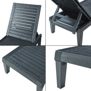 Leżak Ateleta 172x58 cm czarny [casa.pro]