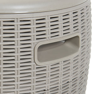 Stołek Cool Box Avetrana 44xØ40 cm jasnobrązowy [casa.pro]