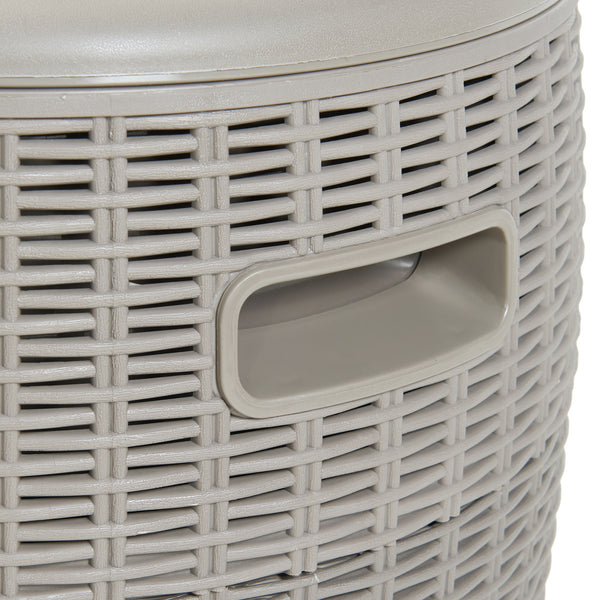 Stołek Cool Box Avetrana 44xØ40 cm jasnobrązowy [casa.pro]