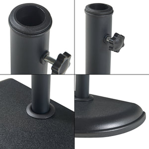 Stojak na parasol Bisenti betonowy 45x29x4,5 cm czarny 10 kg [casa.pro]