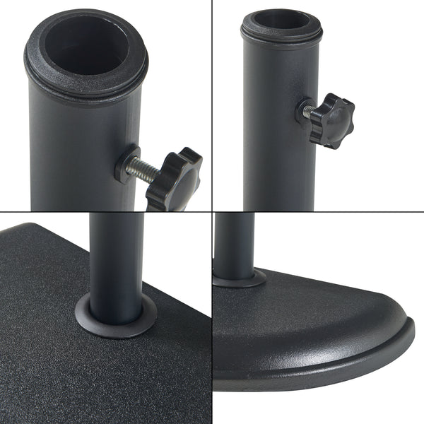 Stojak na parasol Bisenti betonowy 45x29x4,5 cm czarny 10 kg [casa.pro]