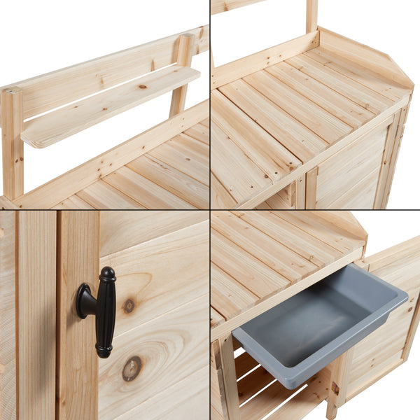 Stolik na rośliny z drewna jodłowego Alessano [casa.pro]