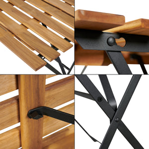 Zestaw mebli ogrodowych Bovino 5-częściowy drewno akacjowe [casa.pro]