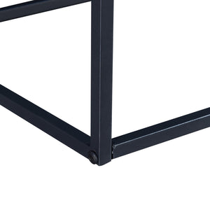 Półka stojąca Råde metalowa 180x100x35 cm czarna [en.casa]