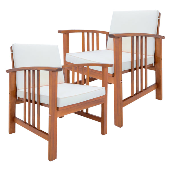 Zestaw mebli ogrodowych Brissogne 4 szt. drewno akacjowe z certyfikatem FSC® [en.casa]