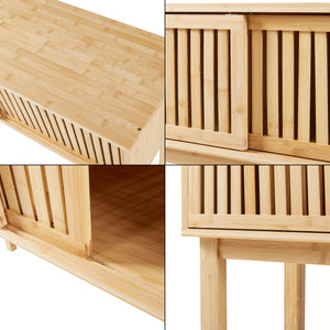 Stolik konsolowy Ypäjä 110x39x81 cm bambus [en.casa]