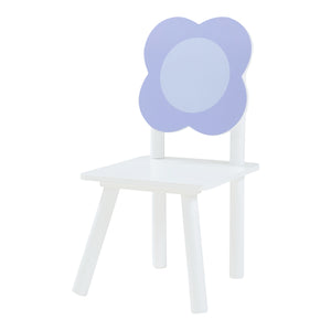 Fotelik dziecięcy Simrishamn z kwiatowym wzorem biały/fioletowy [en.casa]