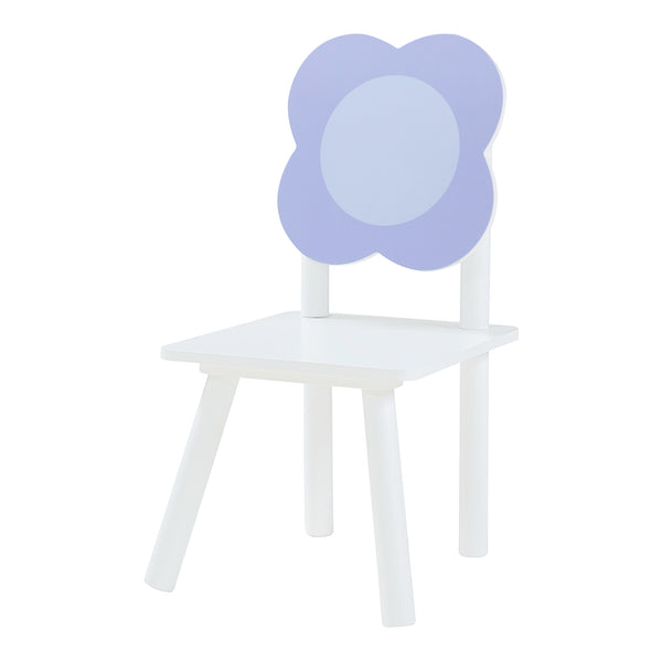 Fotelik dziecięcy Simrishamn z kwiatowym wzorem biały/fioletowy [en.casa]