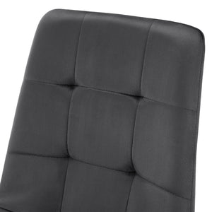 Krzesło do jadalni Lexnitz zestaw 4 kanciastych nóg ciemnoszare [en.casa]