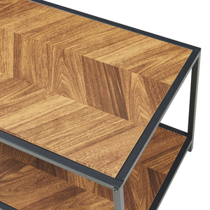 2-częściowy stolik kawowy Kurghore, czarny/dębowy, ciemny [en.casa]