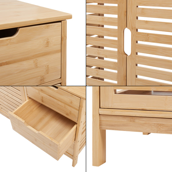 Szafka podumywalkowa Boksereys 60x100x35 cm z naturalnego bambusa [en.casa]