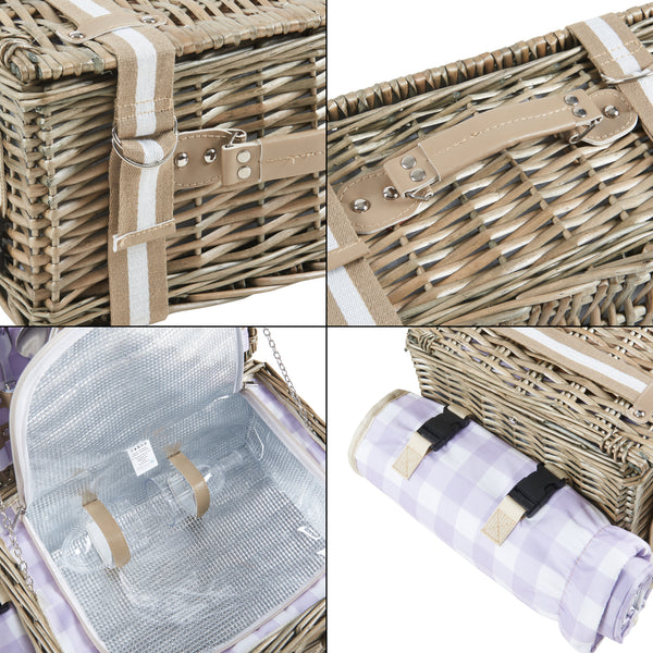 Kosz piknikowy Bisceglie dla 2 osób w komplecie [casa.pro]