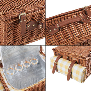 Kosz piknikowy Brindisi dla 4 osób w komplecie [casa.pro]