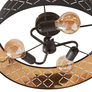 Lampa sufitowa wnękowa czarna/biała [lux.pro]