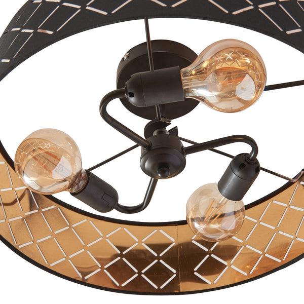 Lampa sufitowa wnękowa czarna/biała [lux.pro]