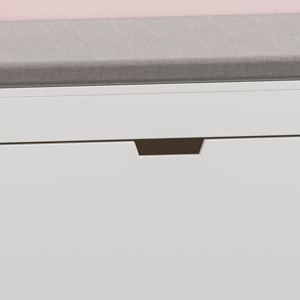 Ławka dziecięca z półką Vestnes 100x45x70 cm Cotton Candy/Biały [en.casa]