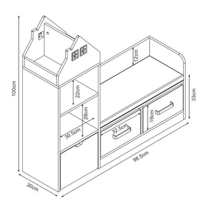 Ławka dziecięca z półką Vipsali [en.casa]